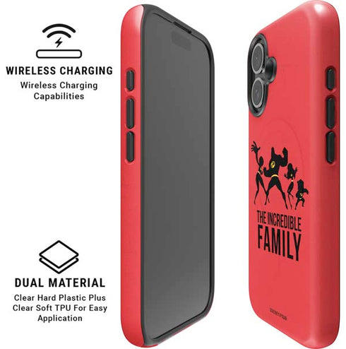 Disney The Incredibles Family Sillhouette iPhone 16 Plus Magsafe Impact Case